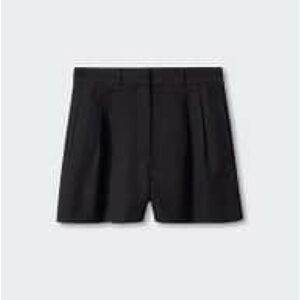 Mango pleated high waist shorts